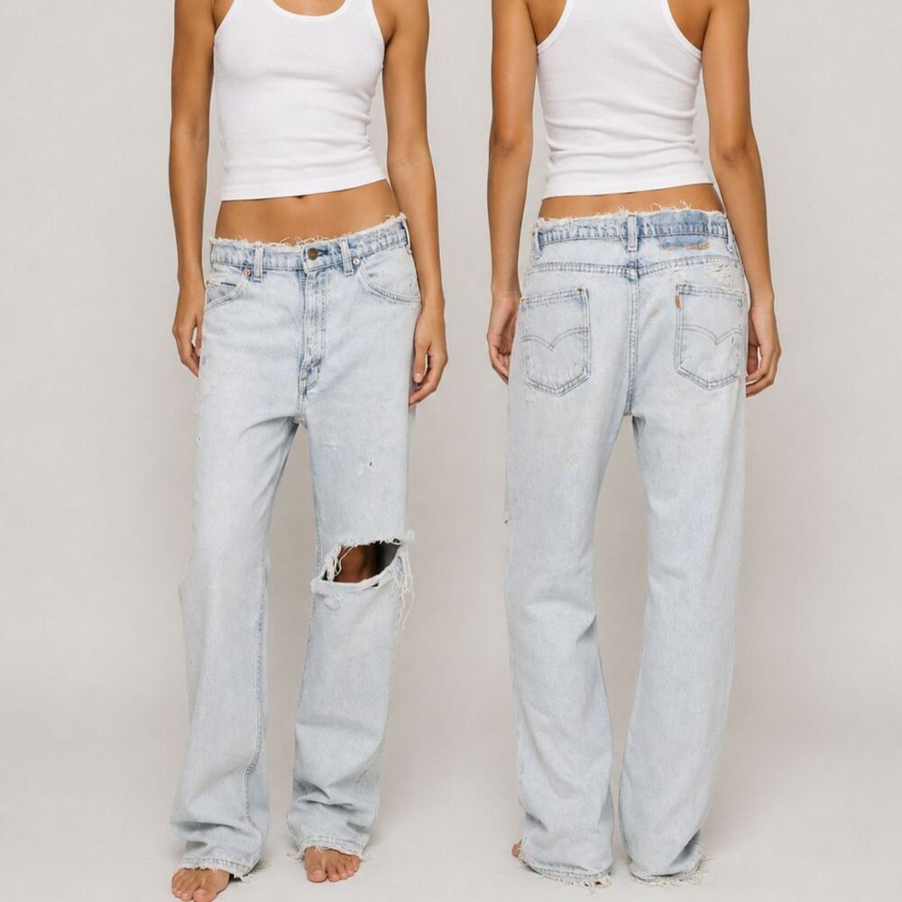 Vintage Levi’s Distressed Boyfriend Jeans Size Large 32W 27L